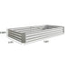 Rectangular Metal Raised Planter Outdoor Garden Plant Vegetable Bed- Silver