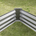 Rectangular Metal Raised Planter Outdoor Garden Plant Vegetable Bed- Silver