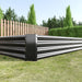 Rectangular Metal Raised Planter Outdoor Garden Plant Vegetable Bed- Black