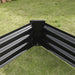 Rectangular Metal Raised Planter Outdoor Garden Plant Vegetable Bed- Black
