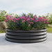 Round Shape Metal Raised Garden Bed Herbs and Vegetable Planter- Black_2