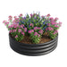 Round Shape Metal Raised Garden Bed Herbs and Vegetable Planter- Black_7
