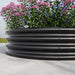 Round Shape Metal Raised Garden Bed Herbs and Vegetable Planter- Black_3