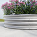 Tall and Round Raised Planter Outdoor Garden Herbs and Vegetable Bed- Silver_4