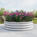 Tall and Round Raised Planter Outdoor Garden Herbs and Vegetable Bed- Silver_5