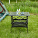 Aluminum Folding Outdoor Camping Roll-Up Square Table with Carrying Bag
