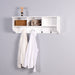 Wall-Mounted Coat Organizer Shelf with Hooks
