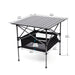 Set of 3 Outdoor Camping Fishing Hiking Dining Chairs and Table - Black+Green_5