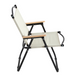 Modern Contemporary Foldable Outdoor Chair for Backyard Camping in Beige