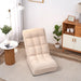 Single Seater Japanese Style Thick Cushioned Lazy Tatami Recliner Sofa- White_4
