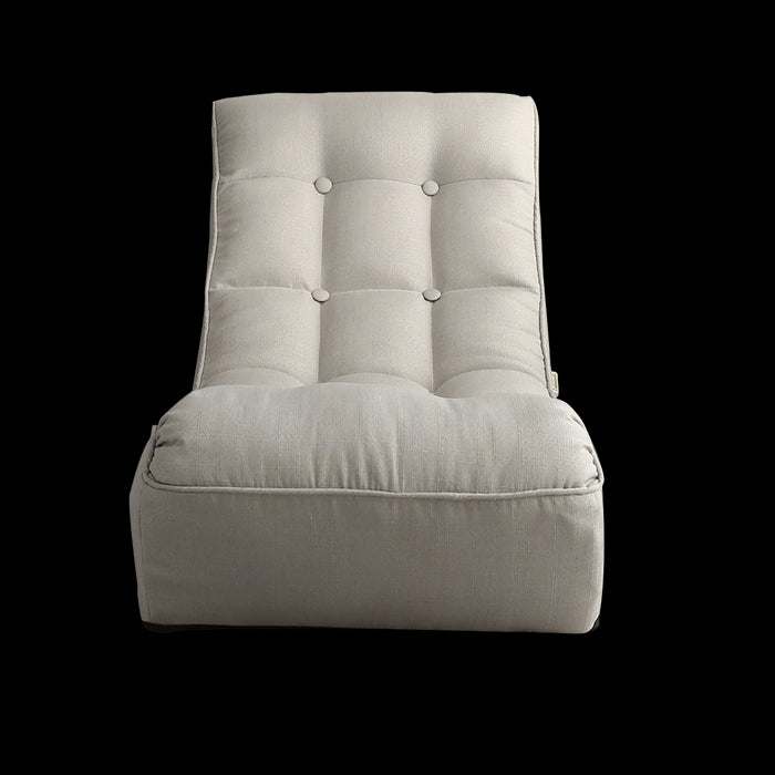 Single Seater Japanese Style Thick Cushioned Lazy Tatami Recliner Sofa- Gray_3