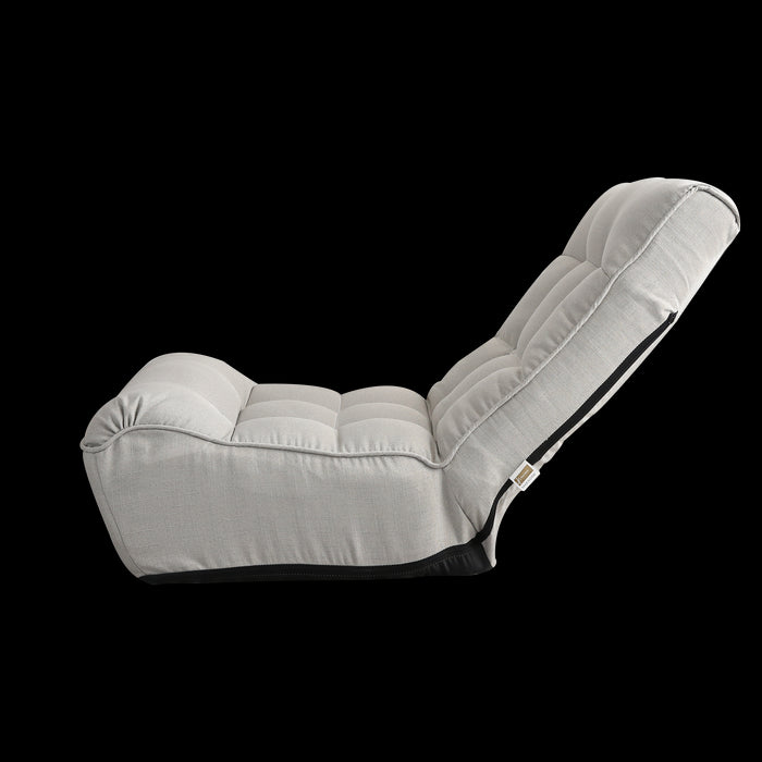 Single Seater Japanese Style Thick Cushioned Lazy Tatami Recliner Sofa- Gray_8