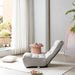 Single Seater Japanese Style Thick Cushioned Lazy Tatami Recliner Sofa- Gray_26