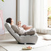 Single Seater Japanese Style Thick Cushioned Lazy Tatami Recliner Sofa- Gray_19