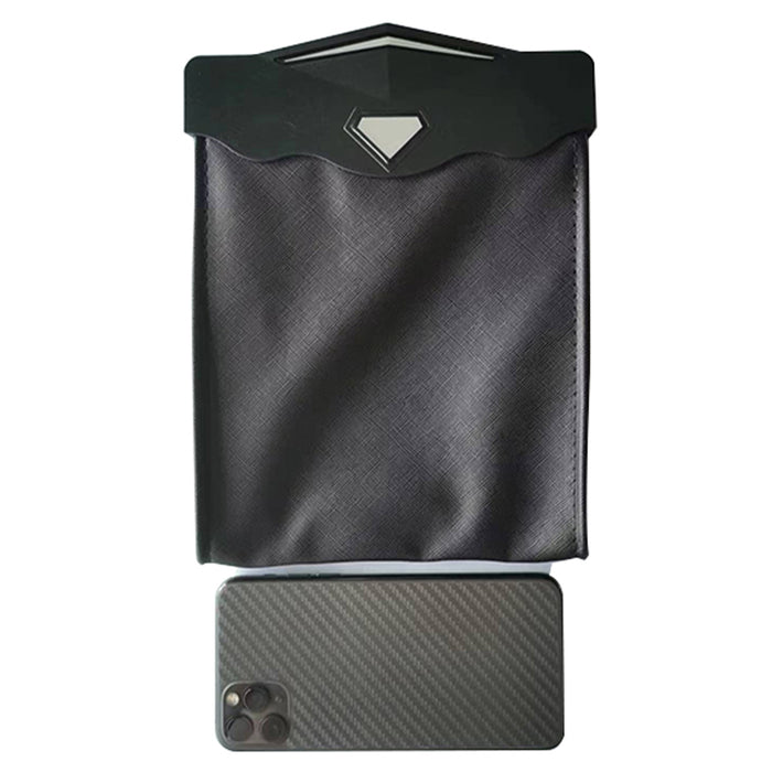 Smart LED Car Trash Can Waterproof PU Leather Car Garbage Bin Battery-Powered