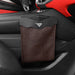 Smart LED Car Trash Can Waterproof PU Leather Car Garbage Bin Battery-Powered