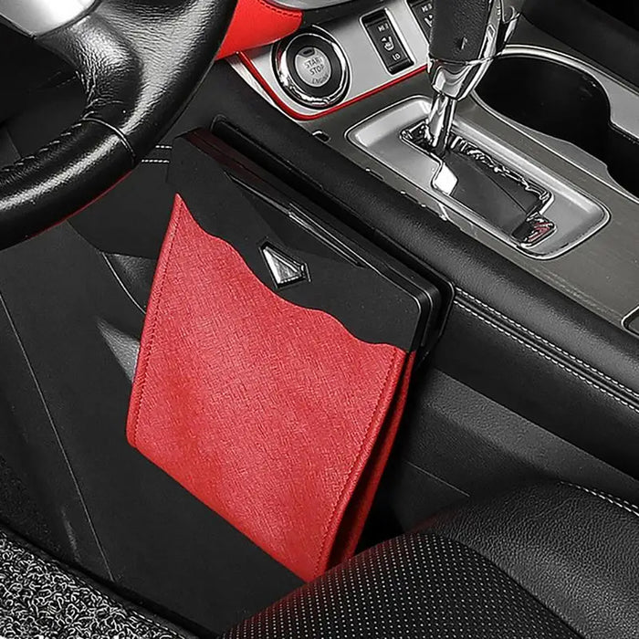 Smart LED Car Trash Can Waterproof PU Leather Car Garbage Bin Battery-Powered