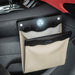 Smart LED Car Trash Can Waterproof PU Leather Car Garbage Bin Battery-Powered