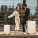 3-Piece Lightweight Hard-shell Luggage Set with Double Spinner Wheels and TSA Lock - Cream White