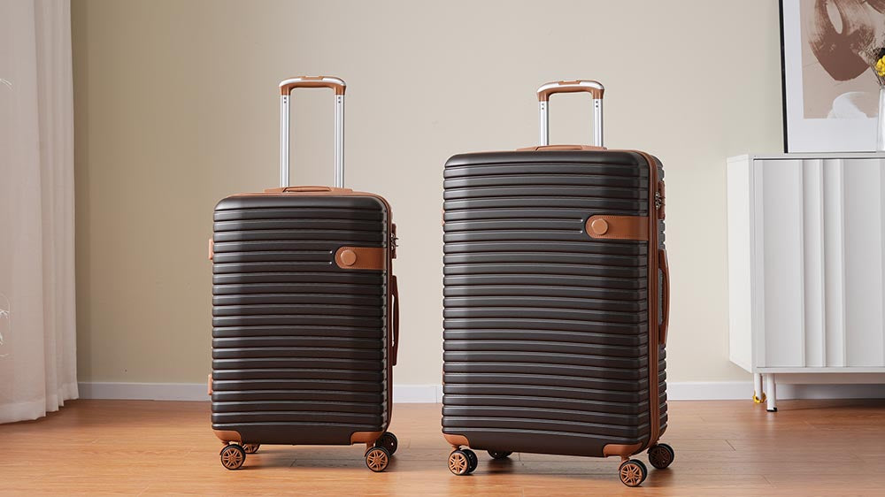 Expandable Lightweight Suitcase with Packing Cubes - Black