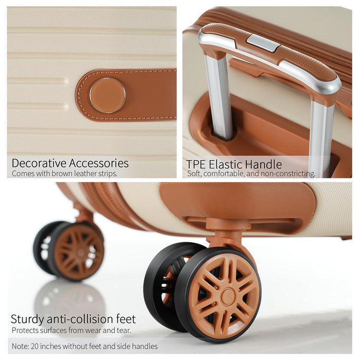 Expandable Lightweight Suitcase with Packing Cubes