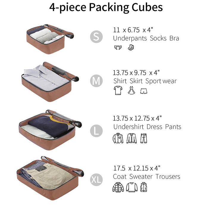 Expandable Lightweight Suitcase with Packing Cubes