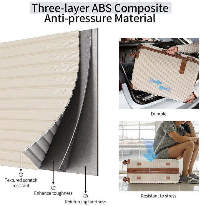 Expandable Lightweight Suitcase with Packing Cubes