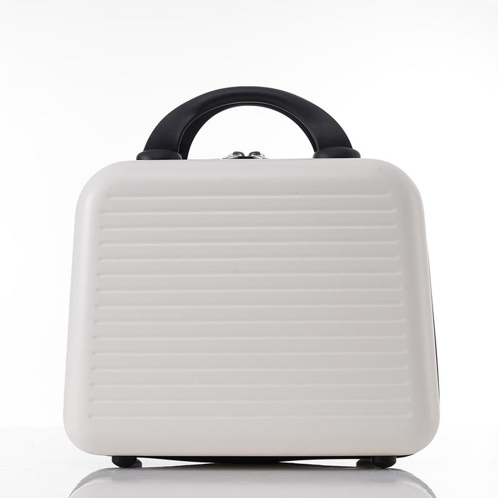 20-Inch Carry-on Luggage with Front Pocket, USB Port, and Carrying Case - White