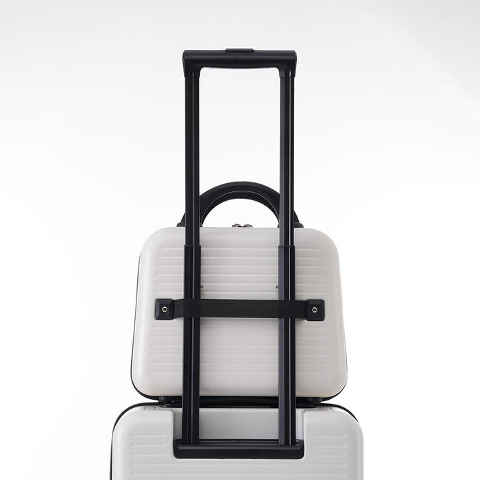 20-Inch Carry-on Luggage with Front Pocket, USB Port, and Carrying Case - White