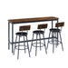 Rustic Industrial Bar Table & Stool Dining Set