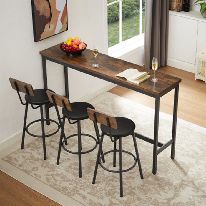 Rustic Industrial Bar Table & Stool Dining Set