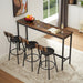 Rustic Industrial Bar Table & Stool Dining Set