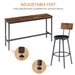 Rustic Industrial Bar Table & Stool Dining Set