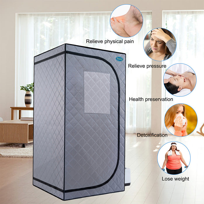 Portable Steam Sauna Tent with Chair & Generator