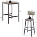 Space-Saving Bar Table Set with Stools