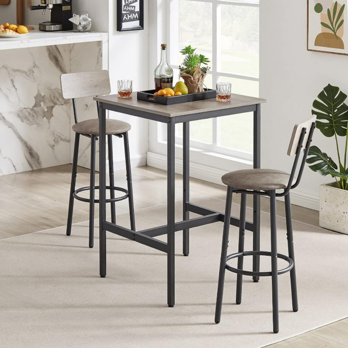 Space-Saving Bar Table Set with Stools