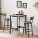 Space-Saving Bar Table Set with Stools