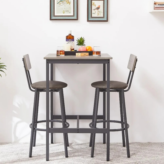 Space-Saving Bar Table Set with Stools