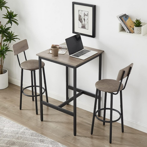 Space-Saving Bar Table Set with Stools
