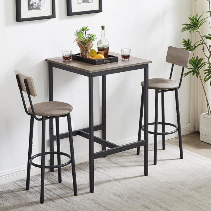 Space-Saving Bar Table Set with Stools