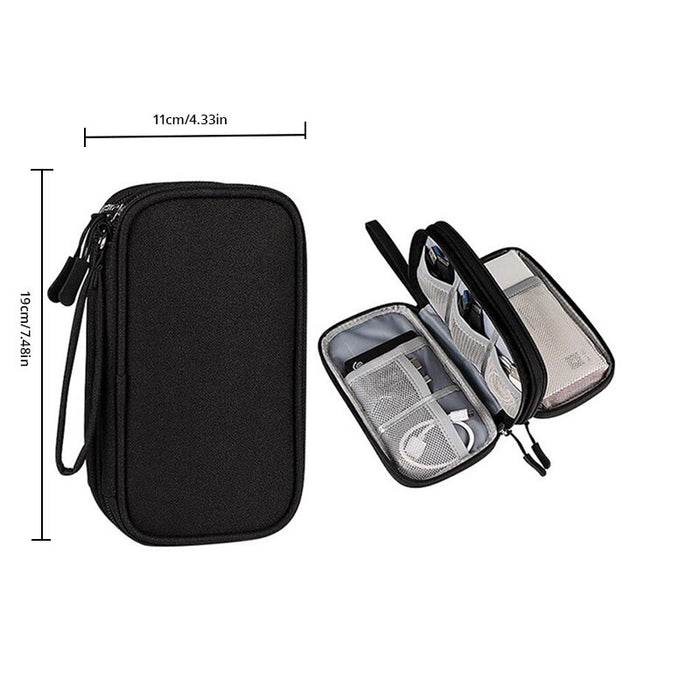 Travel Portable USB Data Cable Organizer Bag
