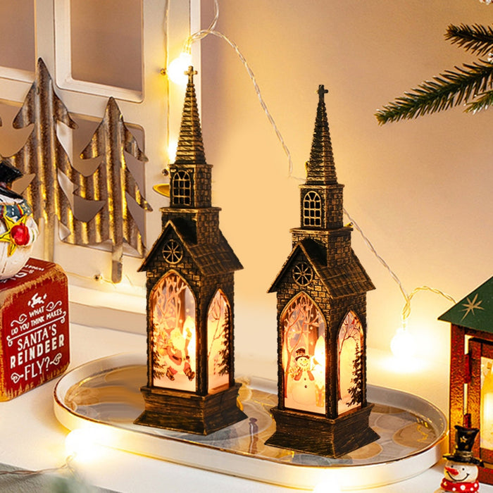 LED Christmas Steeple Lantern