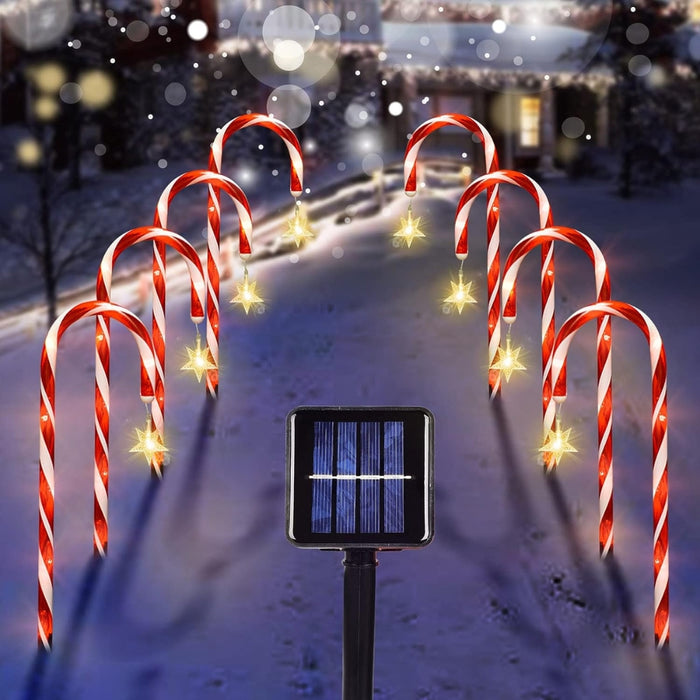 Solar Candy Cane Lights