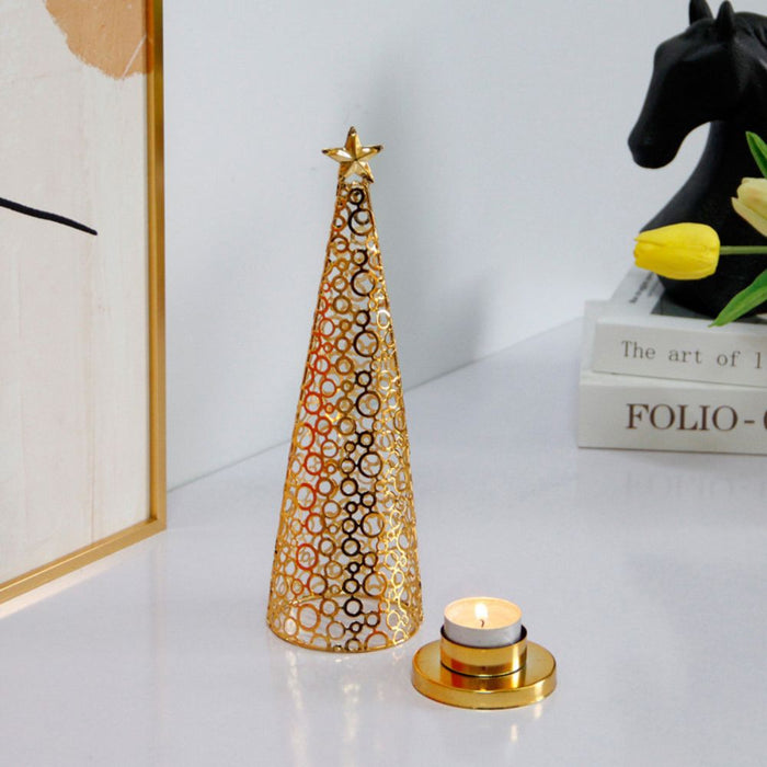 Metal Christmas Tree Candle Holder