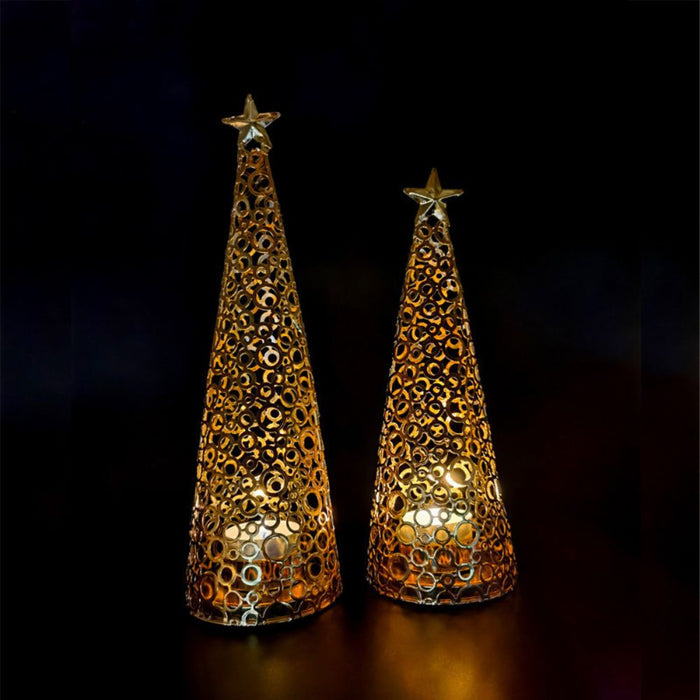 Metal Christmas Tree Candle Holder