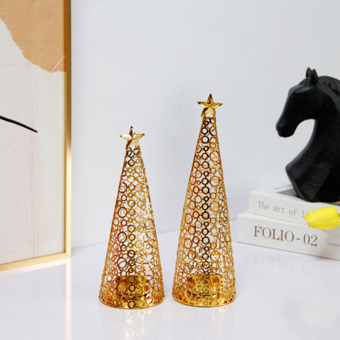 Metal Christmas Tree Candle Holder