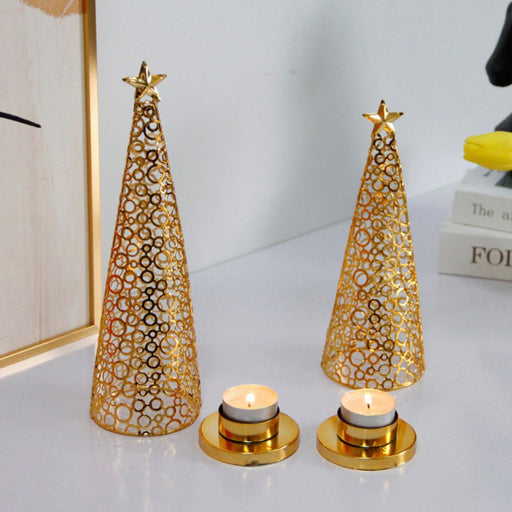Metal Christmas Tree Candle Holder