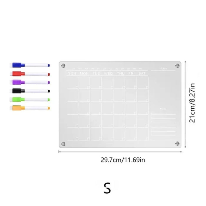 Fridge Magnet Calendar Magnetic Board Weekly Planner Reusable