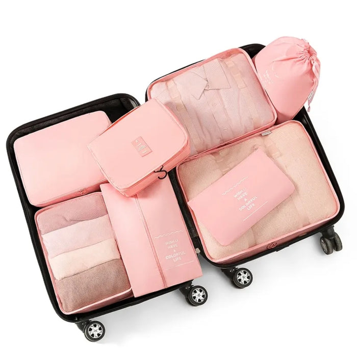 10 Piece Suitcase Organizer Waterproof Travel Packing Cubes