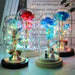 LED Glass Dome Rose Decoration